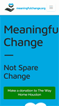 Mobile Screenshot of meaningfulchange.org